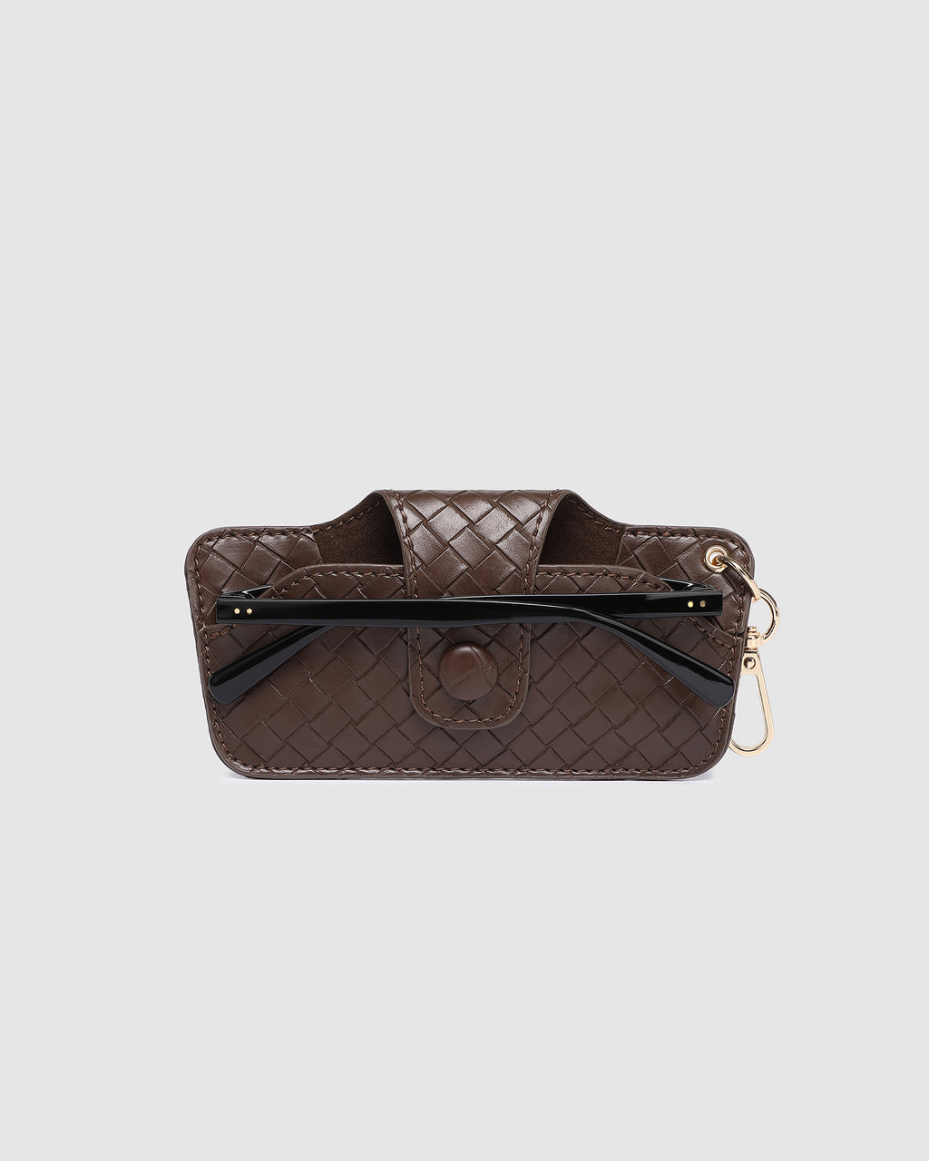 LOUENHIDE SKITTLE SUNGLASS CASE - WOVEN CHOCOLATE