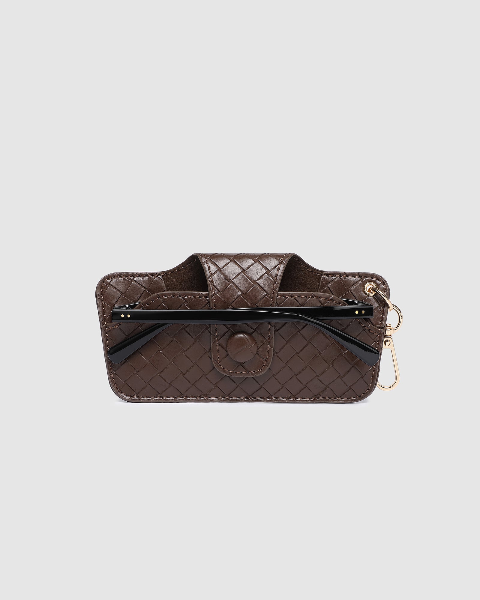LOUENHIDE SKITTLE SUNGLASS CASE - WOVEN CHOCOLATE