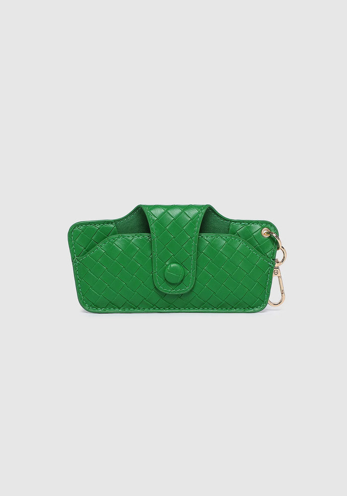 LOUENHIDE SKITTLE SUNGLASS CASE - WOVEN GREEN