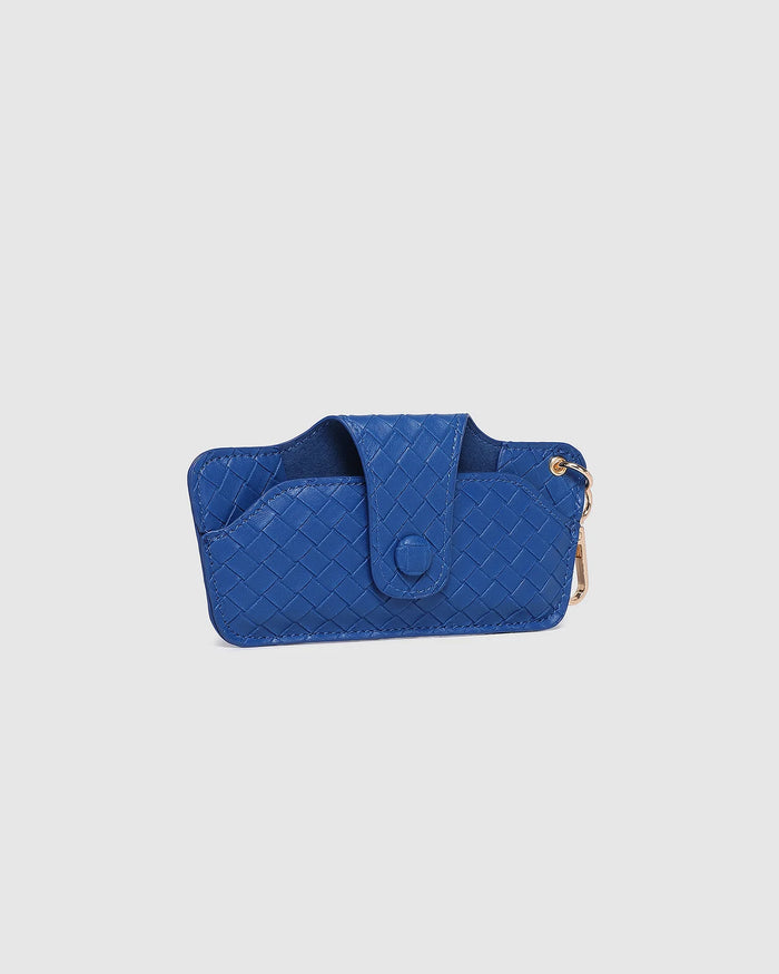 Load image into Gallery viewer, LOUENHIDE SKITTLE SUNGLASS CASE - WOVEN OCEAN BLUE