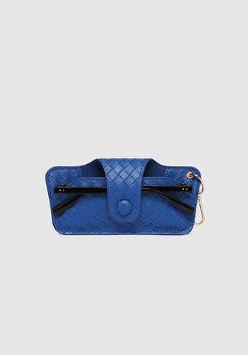 LOUENHIDE SKITTLE SUNGLASS CASE - WOVEN OCEAN BLUE