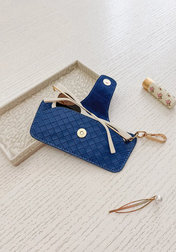 LOUENHIDE SKITTLE SUNGLASS CASE - WOVEN OCEAN BLUE