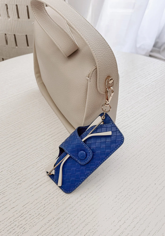 LOUENHIDE SKITTLE SUNGLASS CASE - WOVEN OCEAN BLUE