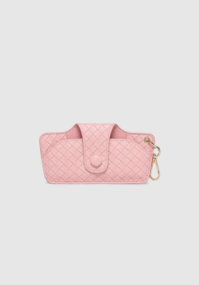 LOUENHIDE SKITTLE SUNGLASS CASE - WOVEN PASTEL PINK