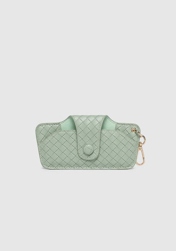 LOUENHIDE SKITTLE SUNGLASS CASE - WOVEN SAGE GREEN