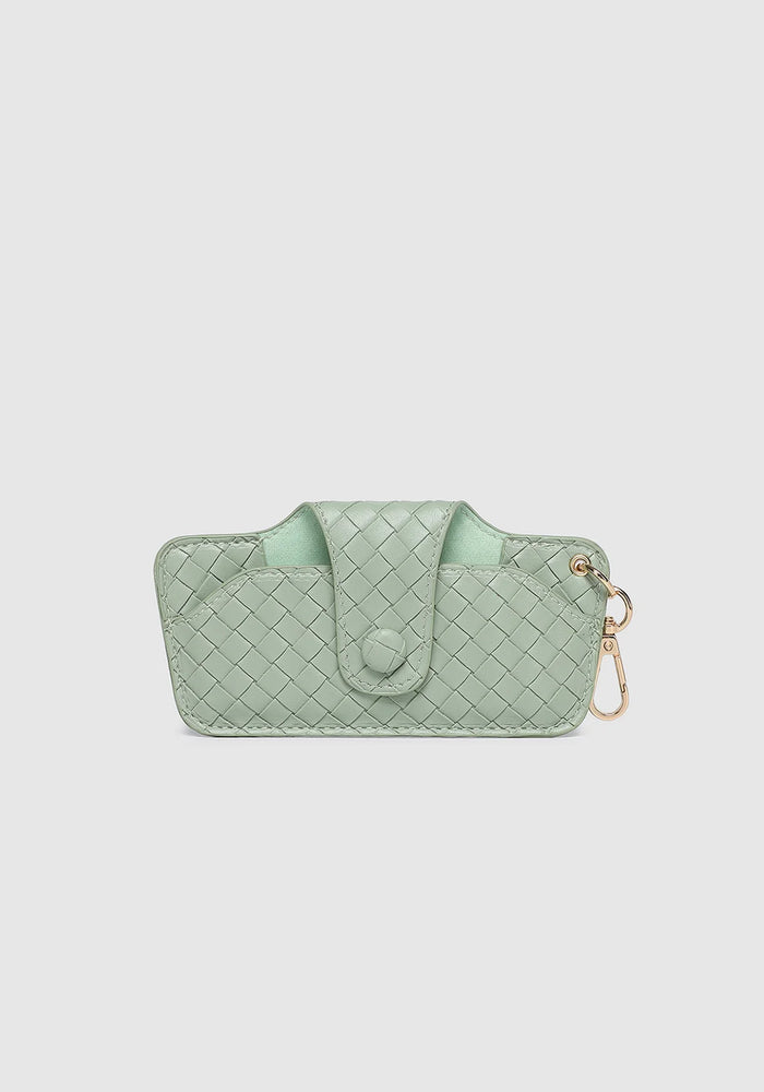 LOUENHIDE SKITTLE SUNGLASS CASE - WOVEN SAGE GREEN