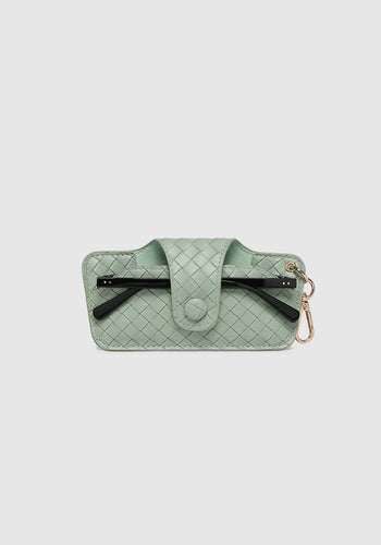 LOUENHIDE SKITTLE SUNGLASS CASE - WOVEN SAGE GREEN