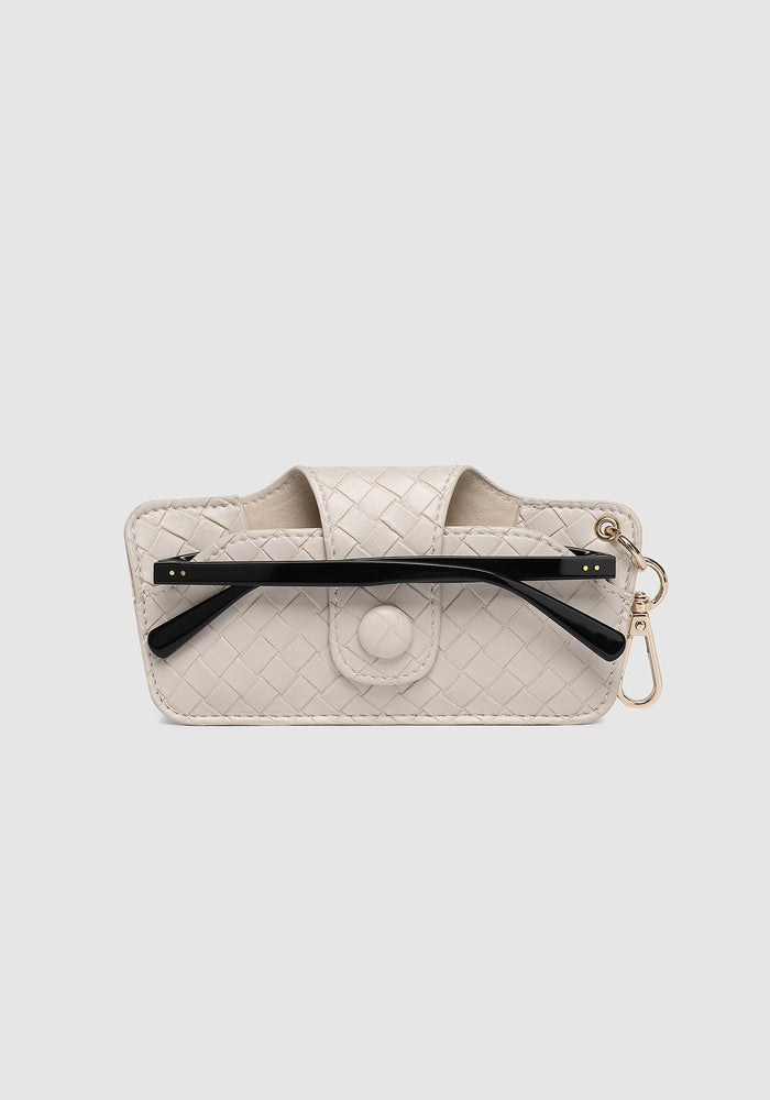 LOUENHIDE SKITTLE SUNGLASS CASE - WOVEN VANILLA