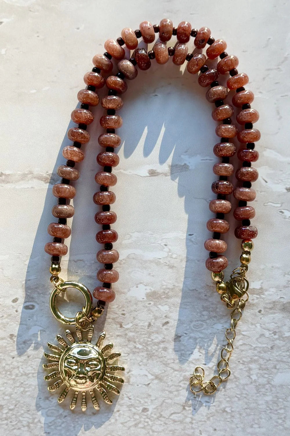 MOSK MELBOURNE SOLE MIO NECKLACE - CHOCOLATE