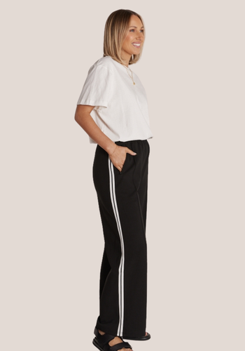 FEATHER + NOISE NOAH CROPPED PANT - BLACK