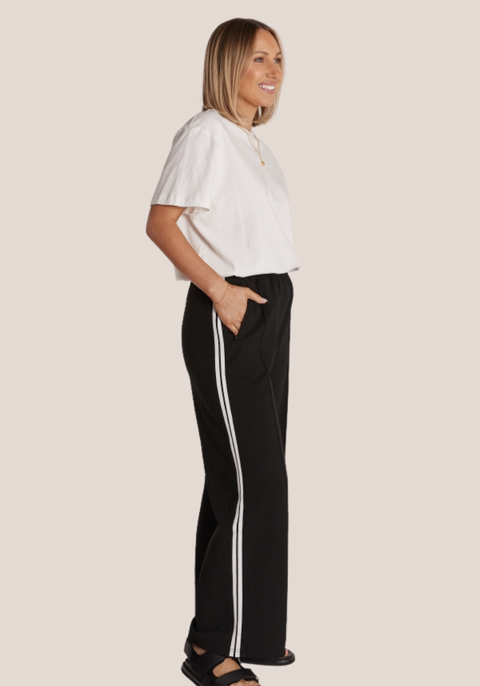FEATHER + NOISE NOAH CROPPED PANT - BLACK