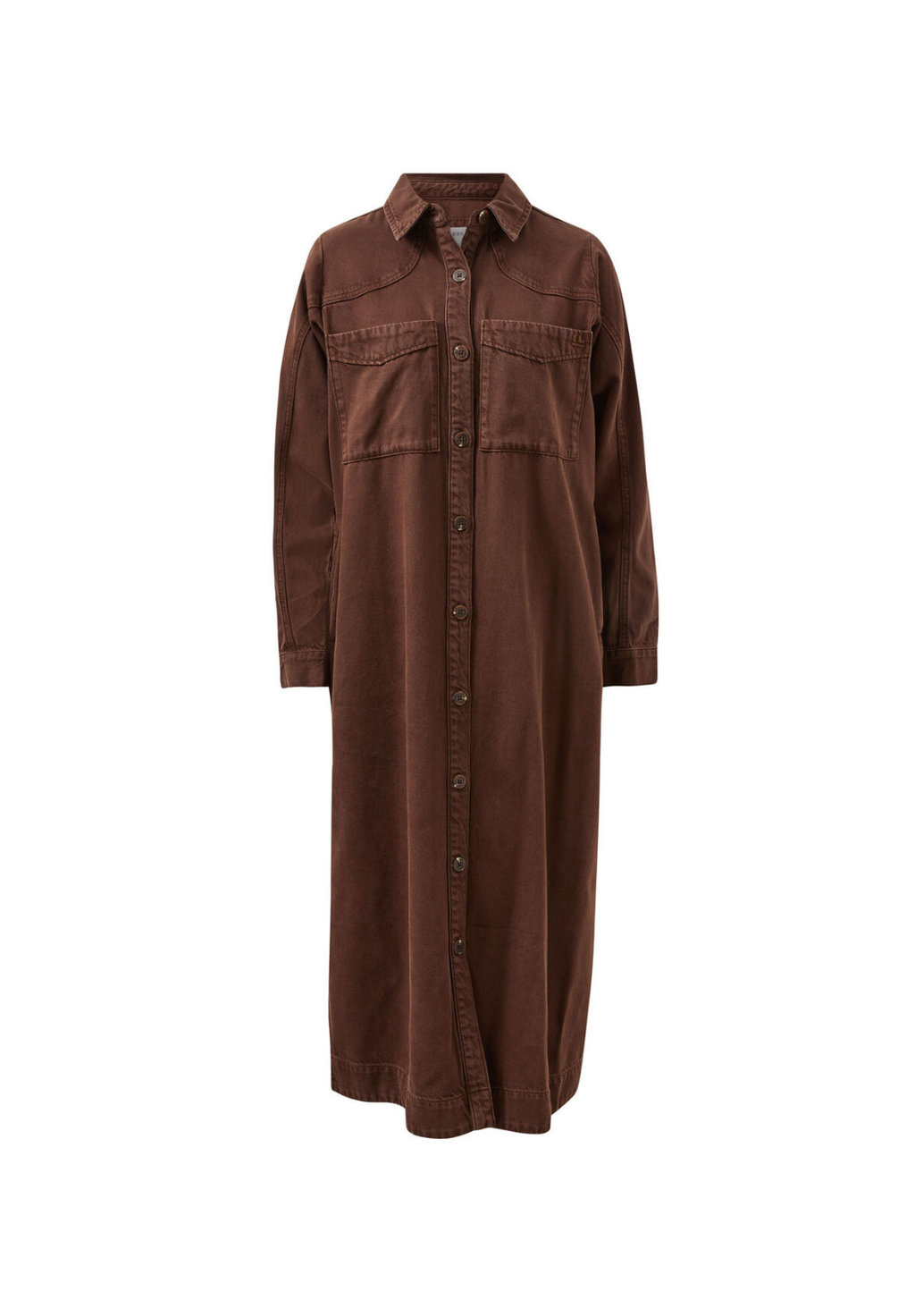 CERES LIFE RAE LONG SLEEVE MIDI DRESS - CHOCOLATE