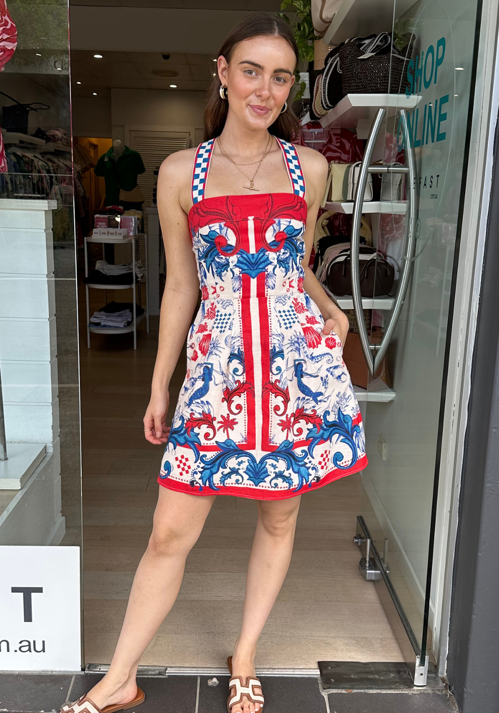 LIVIA MINI DRESS - CASABLANCA PRINT