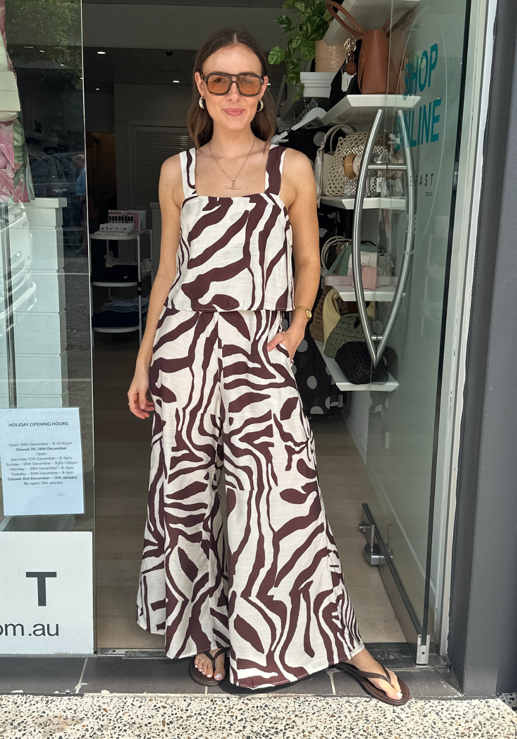 WINNIE PLAYSUIT - CHOCOLATE PRINT