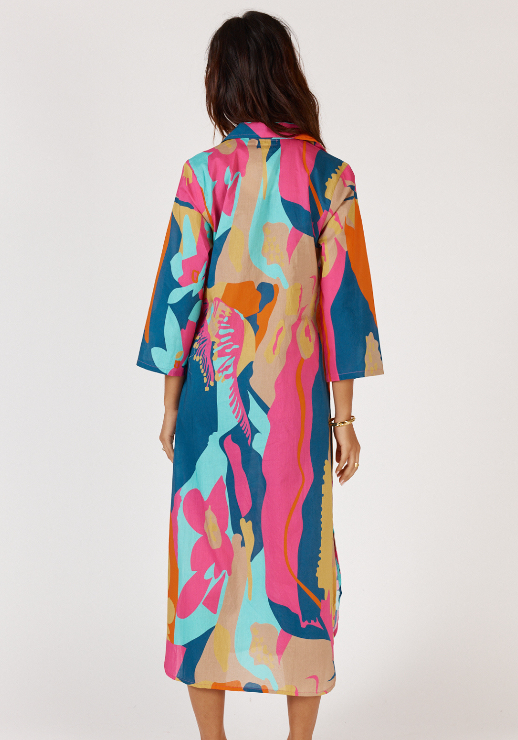 RUBYYAYA LOTUS BLOOM MIDI DRESS - MULTICOLOUR