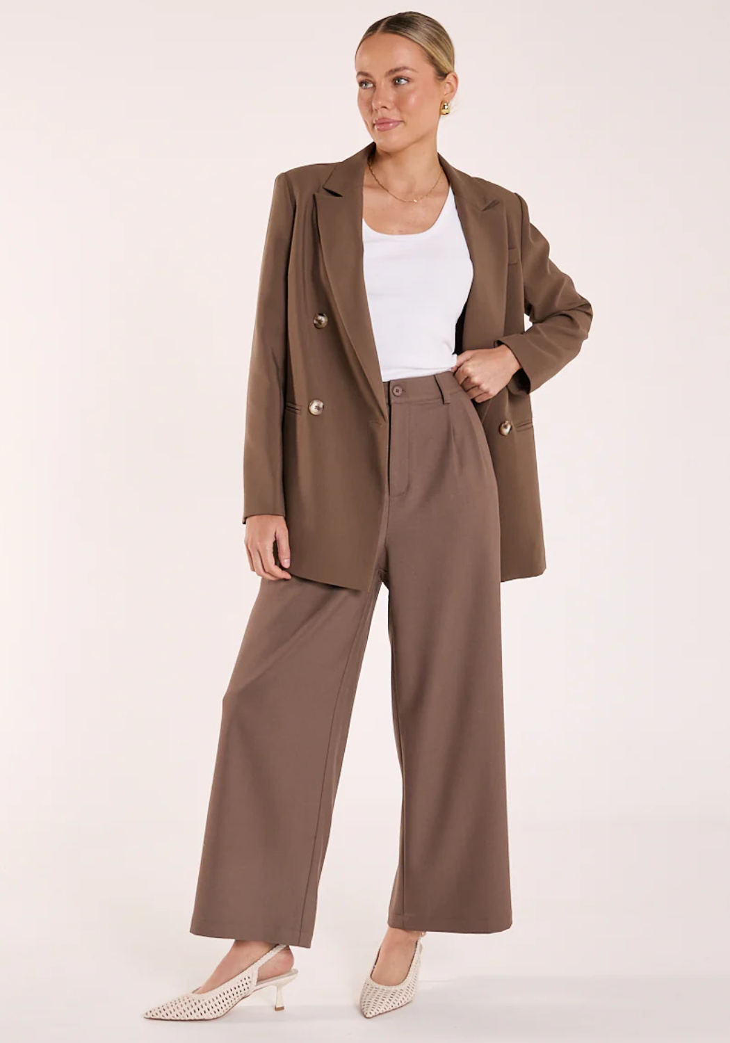 FEATHER + NOISE CARMEN CROPPED PANT - CHOCOLATE