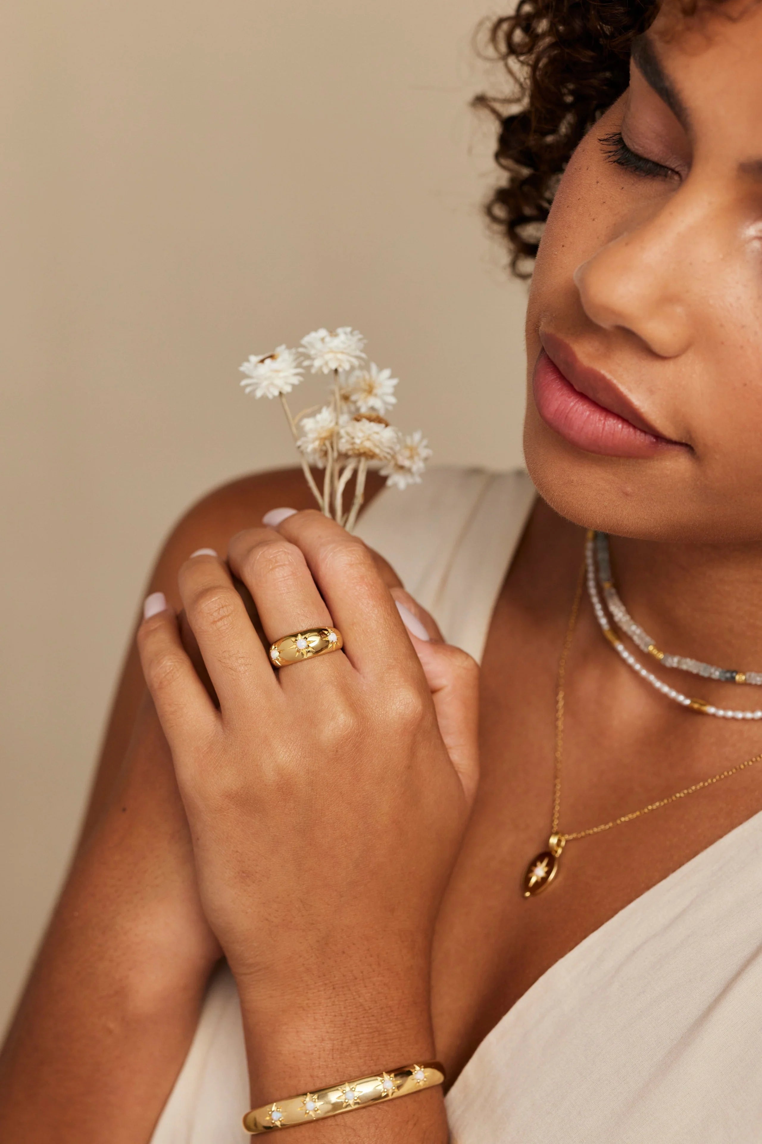 TONI MAY ALINA RING - OPAL/GOLD