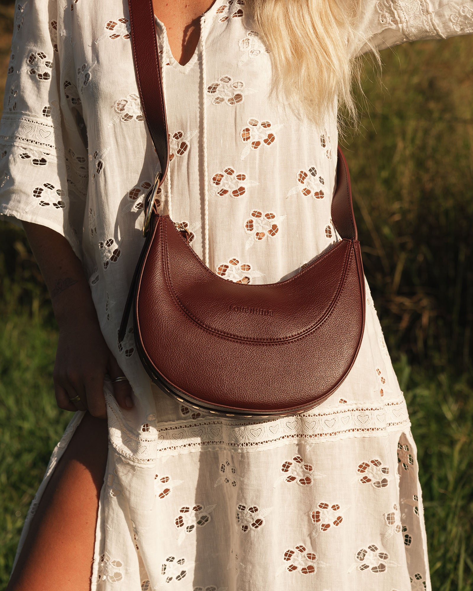 LOUENHIDE LANE CROSSBODY BAG - BURGUNDY