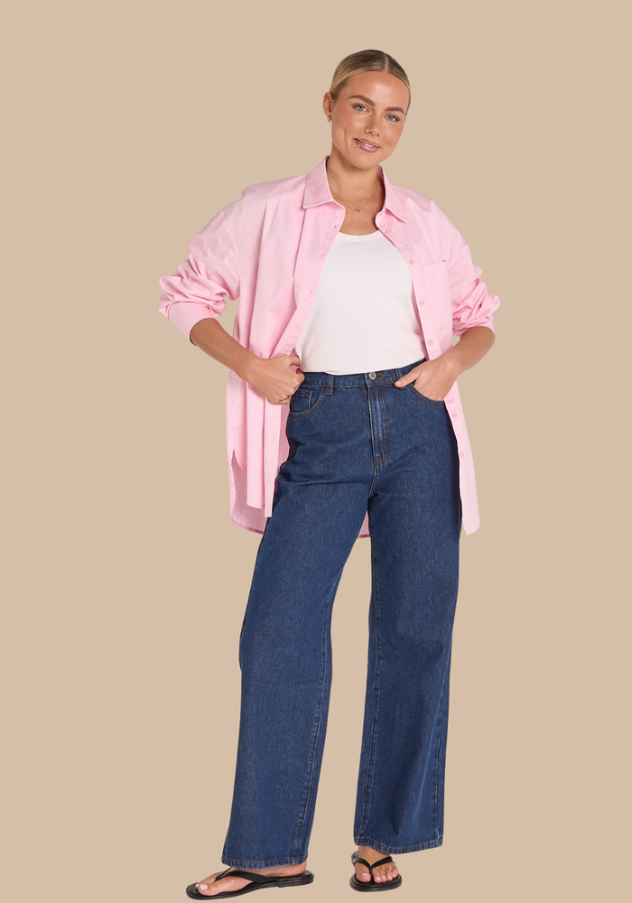 Load image into Gallery viewer, FEATHER + NOISE EVE COTTON SHIRT - PINK