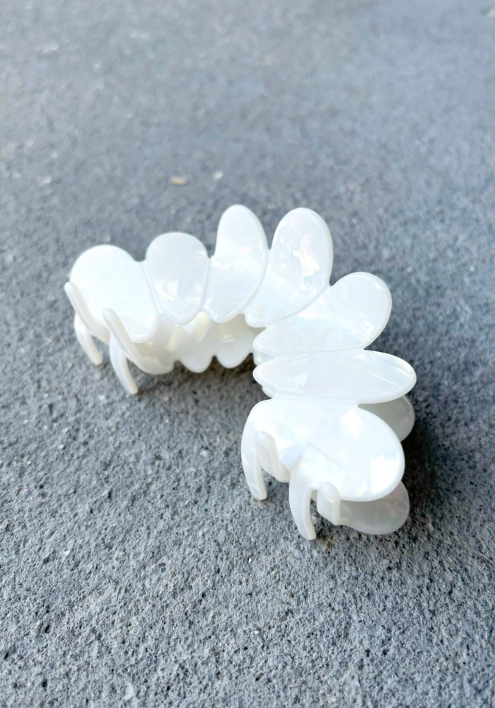 BUBBLE HAIR CLAW CLIP - IVORY