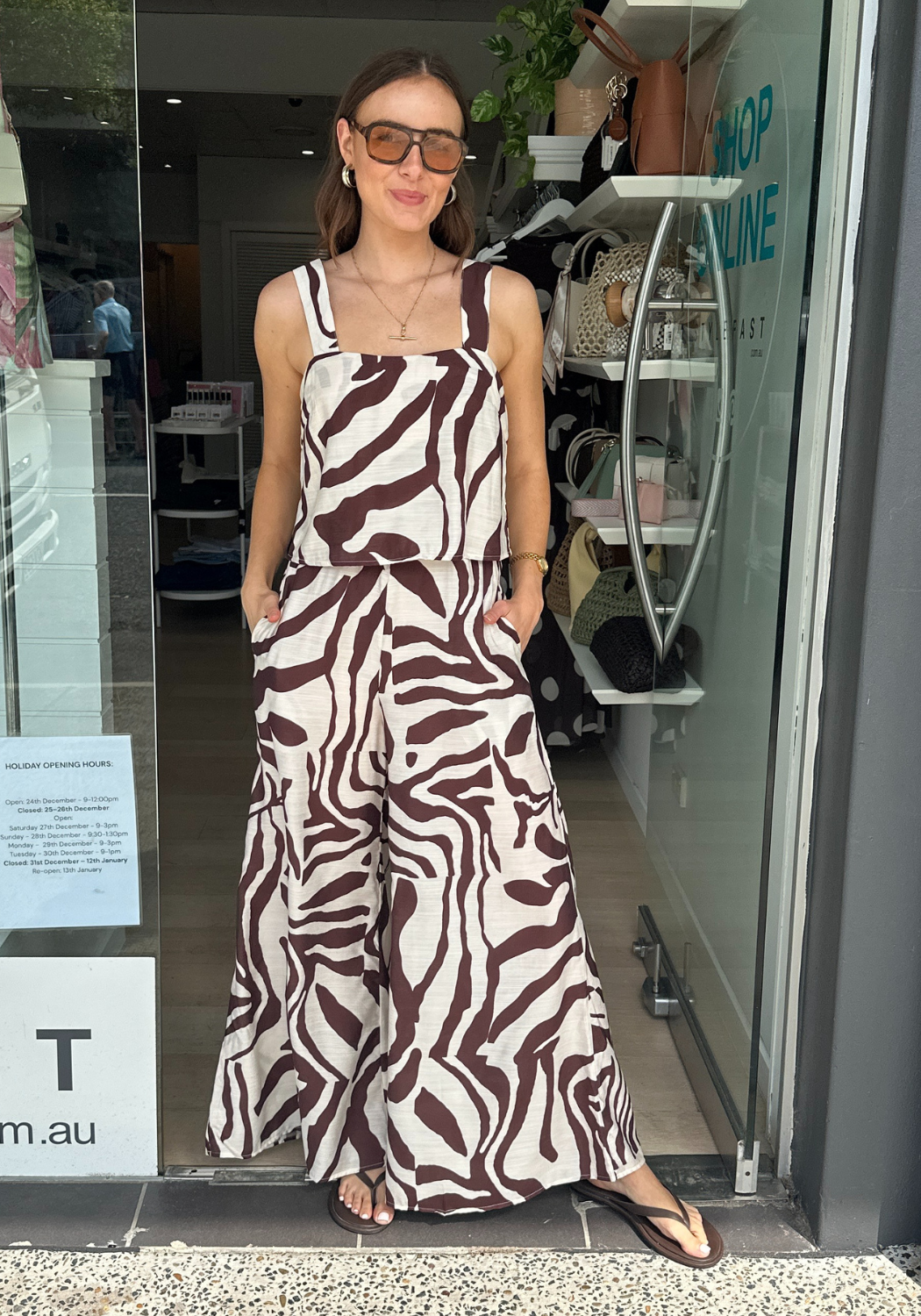 WINNIE PLAYSUIT - CHOCOLATE PRINT