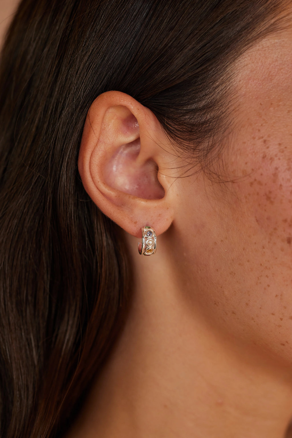 TONI MAY OLYMPIA MULTI HOOPS - SILVER