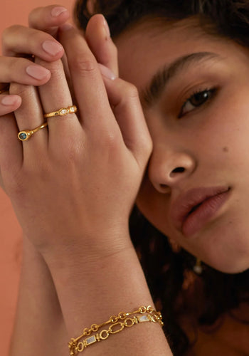 TONI MAY TILLY RING - TOPAZ/GOLD