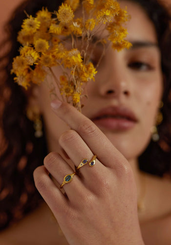 TONI MAY TILLY RING - TOPAZ/GOLD