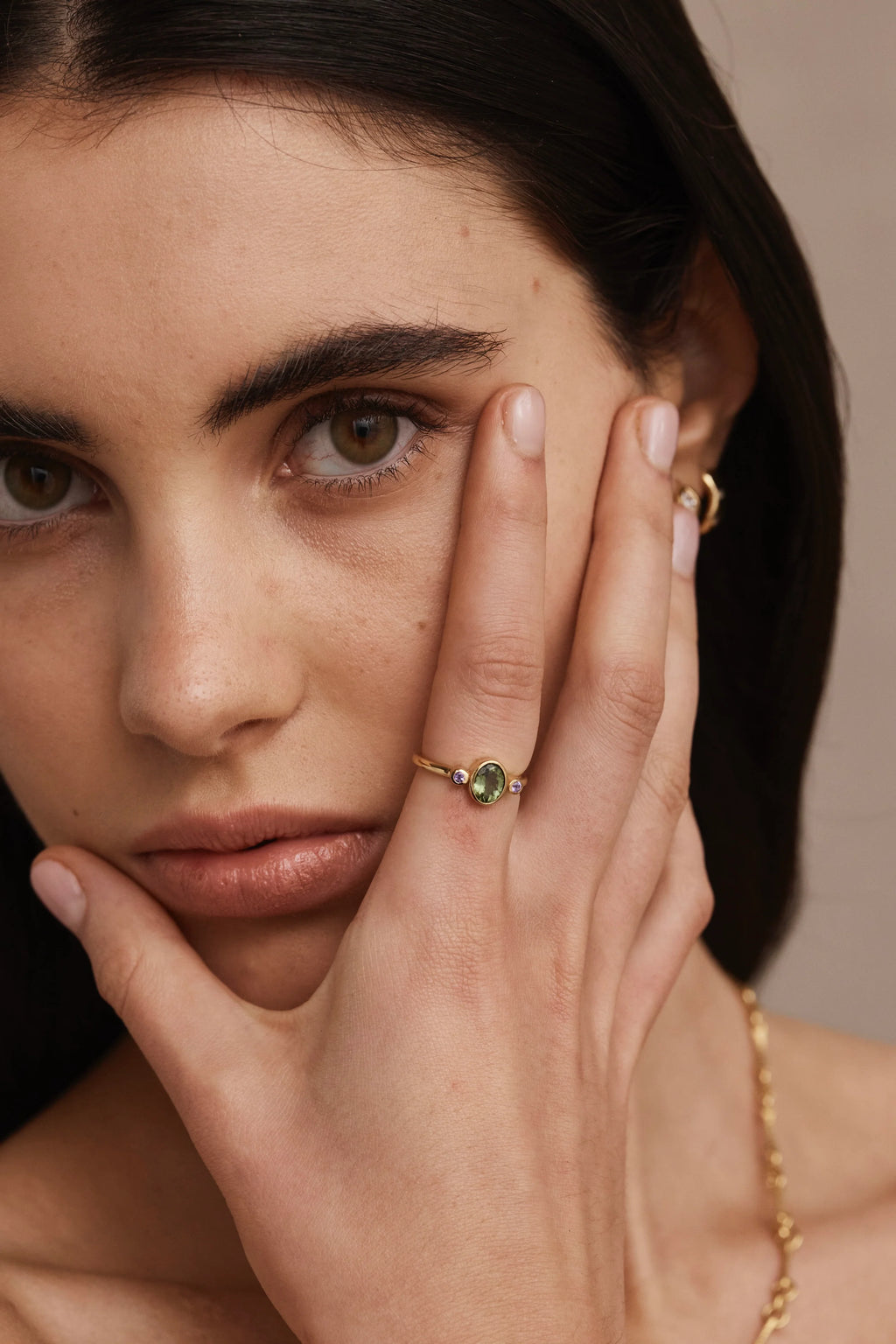 TONI MAY SOPHIA STACKER - APATITE/ GOLD