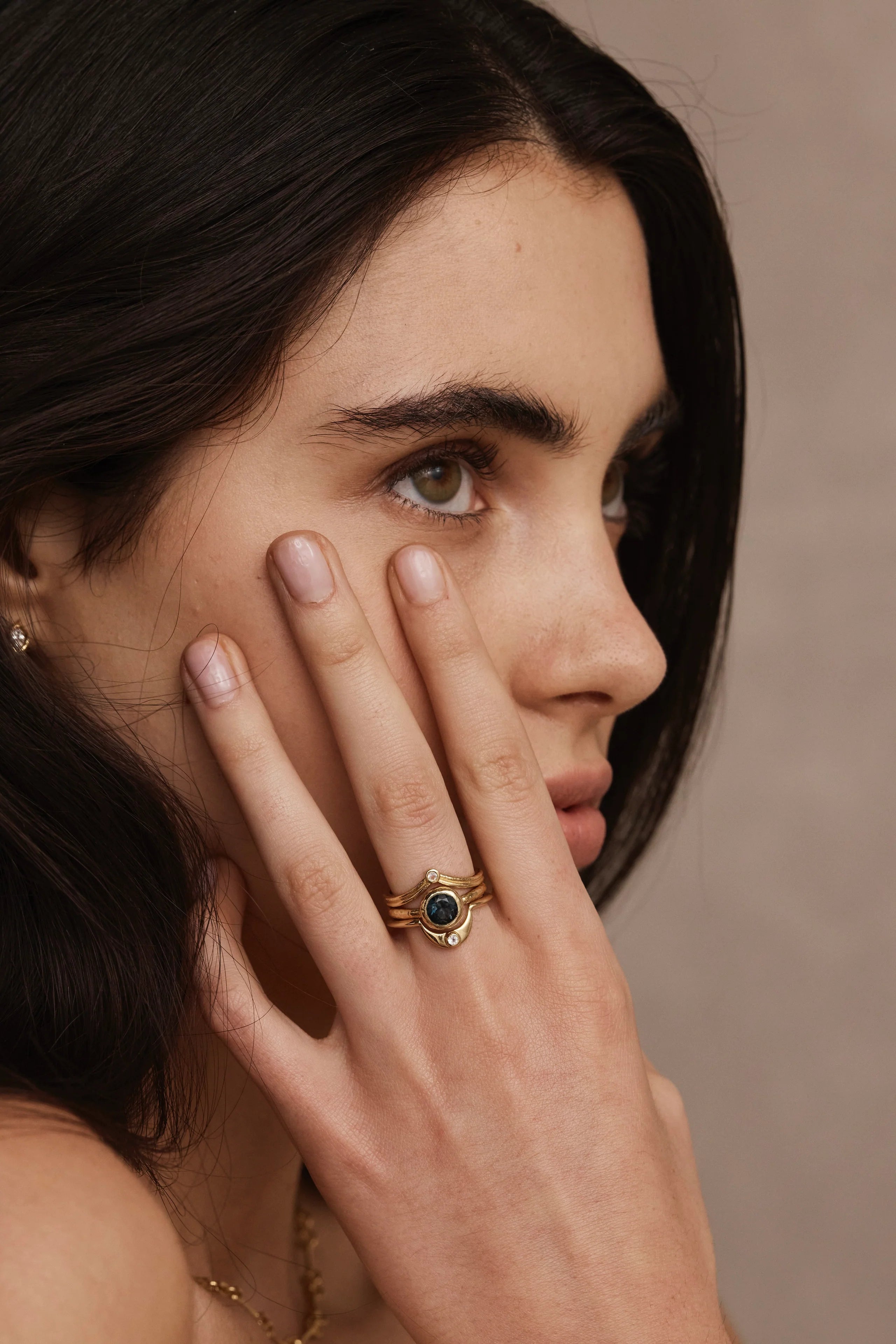 TONI MAY CROWN STACKER RING - GOLD