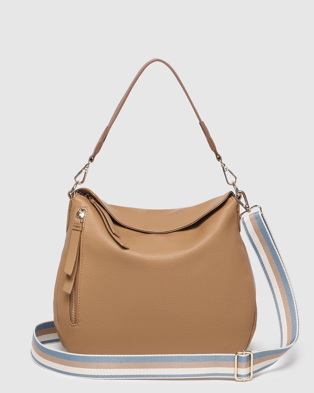 LOUENHIDE NADIA SHOULDER BAG - CAMEL