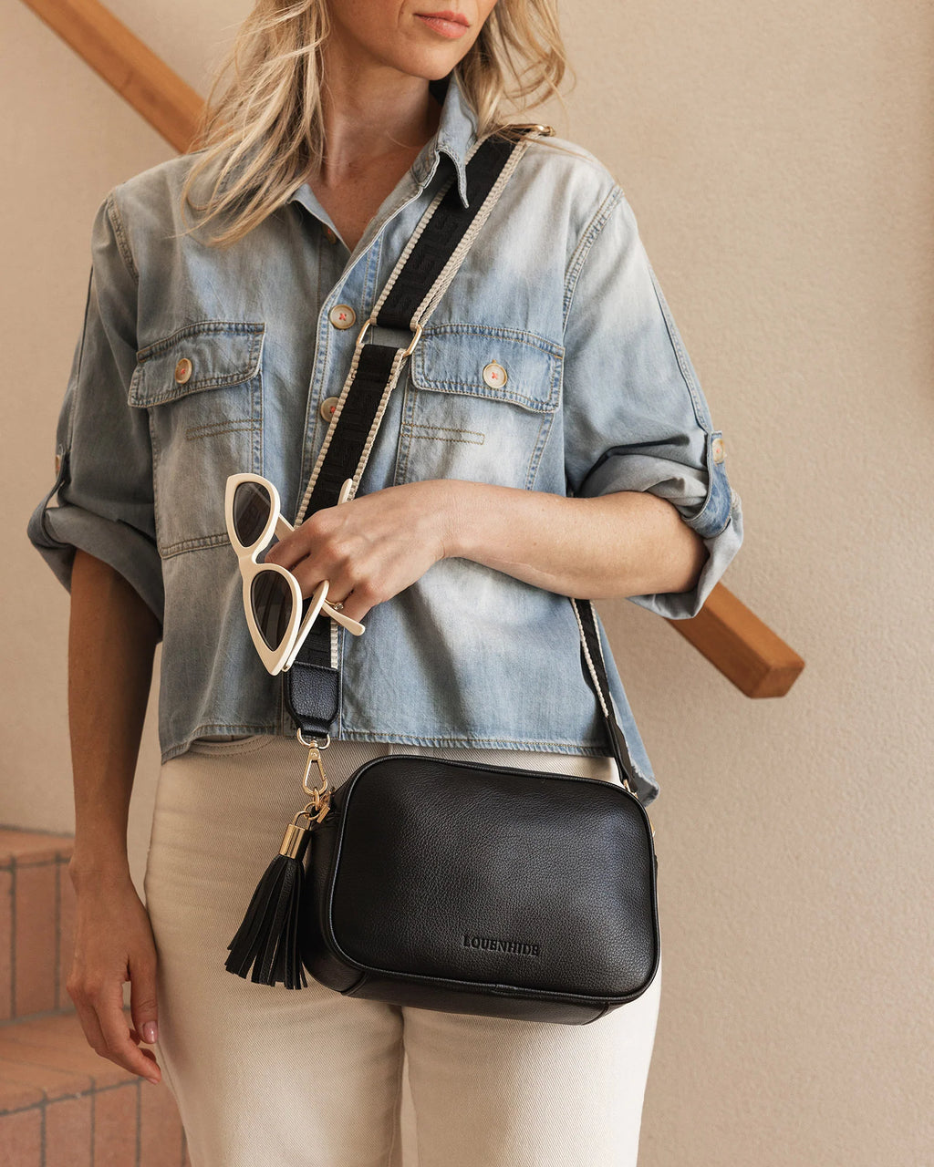 LOUENHIDE JACINTA GIA CROSSBODY BAG - BLACK