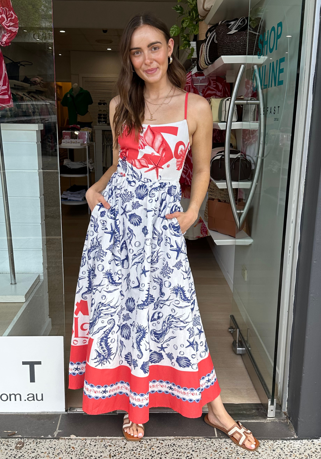 RHEA MAXI DRESS - CASABLANCA PRINT