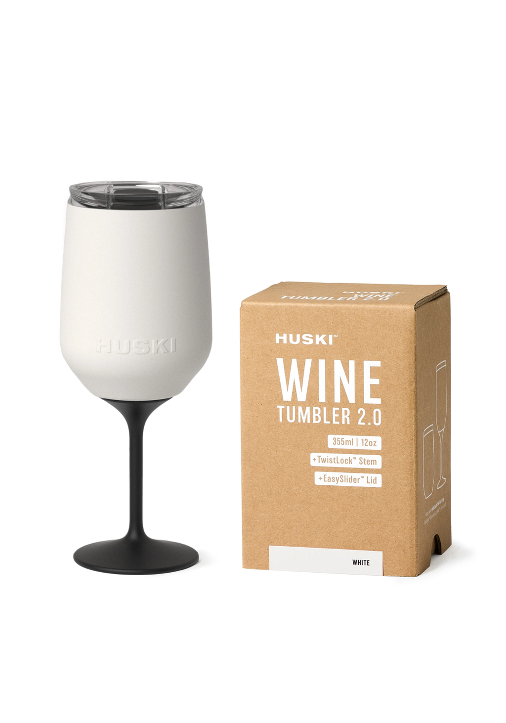 HUSKI WINE TUMBLER 2.0 - WHITE