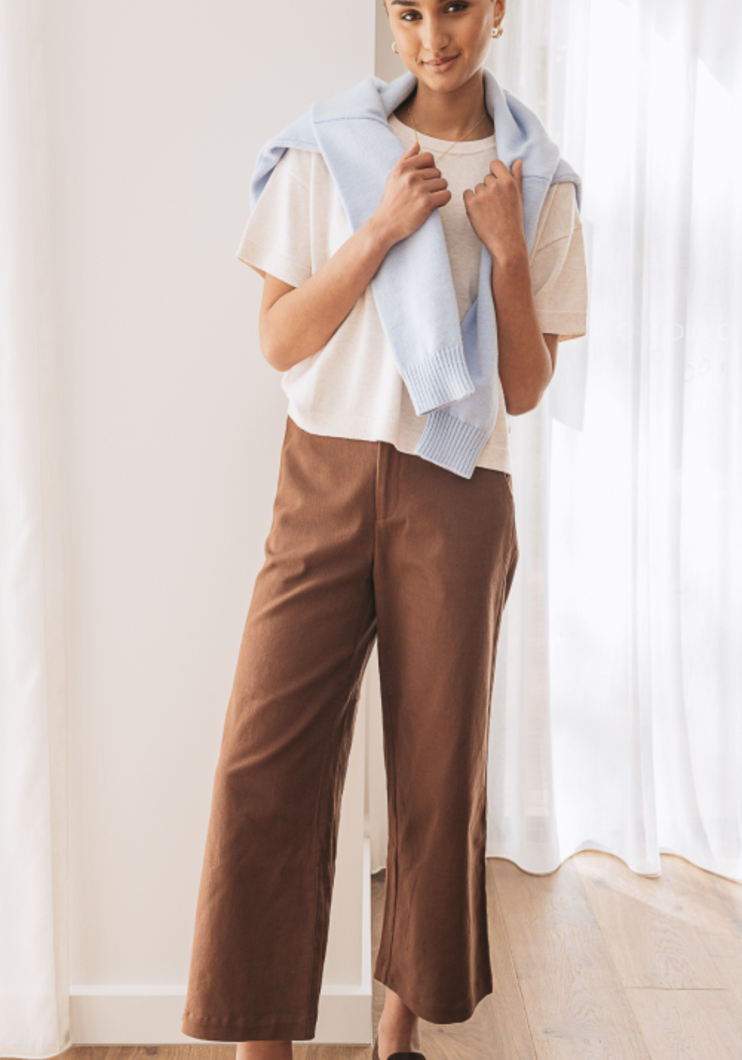 FEATHER + NOISE DARCY PANT - CHOCOLATE