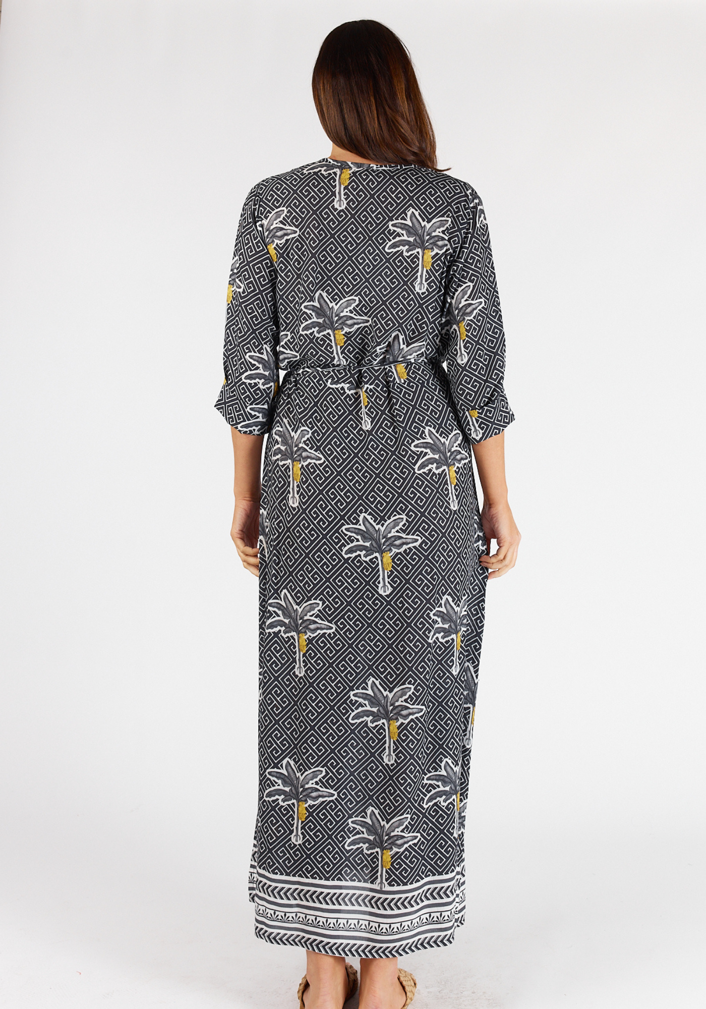 LULA SOUL DOMINICA KAFTAN - BLACK & WHITE PRINT