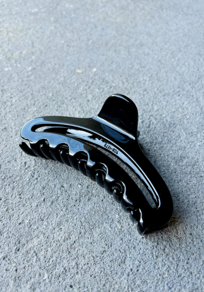 ZEN OVAL HAIR CLAW CLIP - BLACK