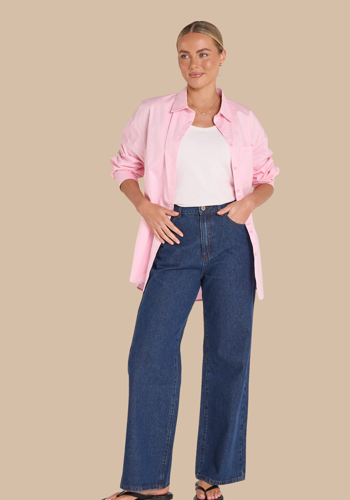 Load image into Gallery viewer, FEATHER + NOISE EVE COTTON SHIRT - PINK