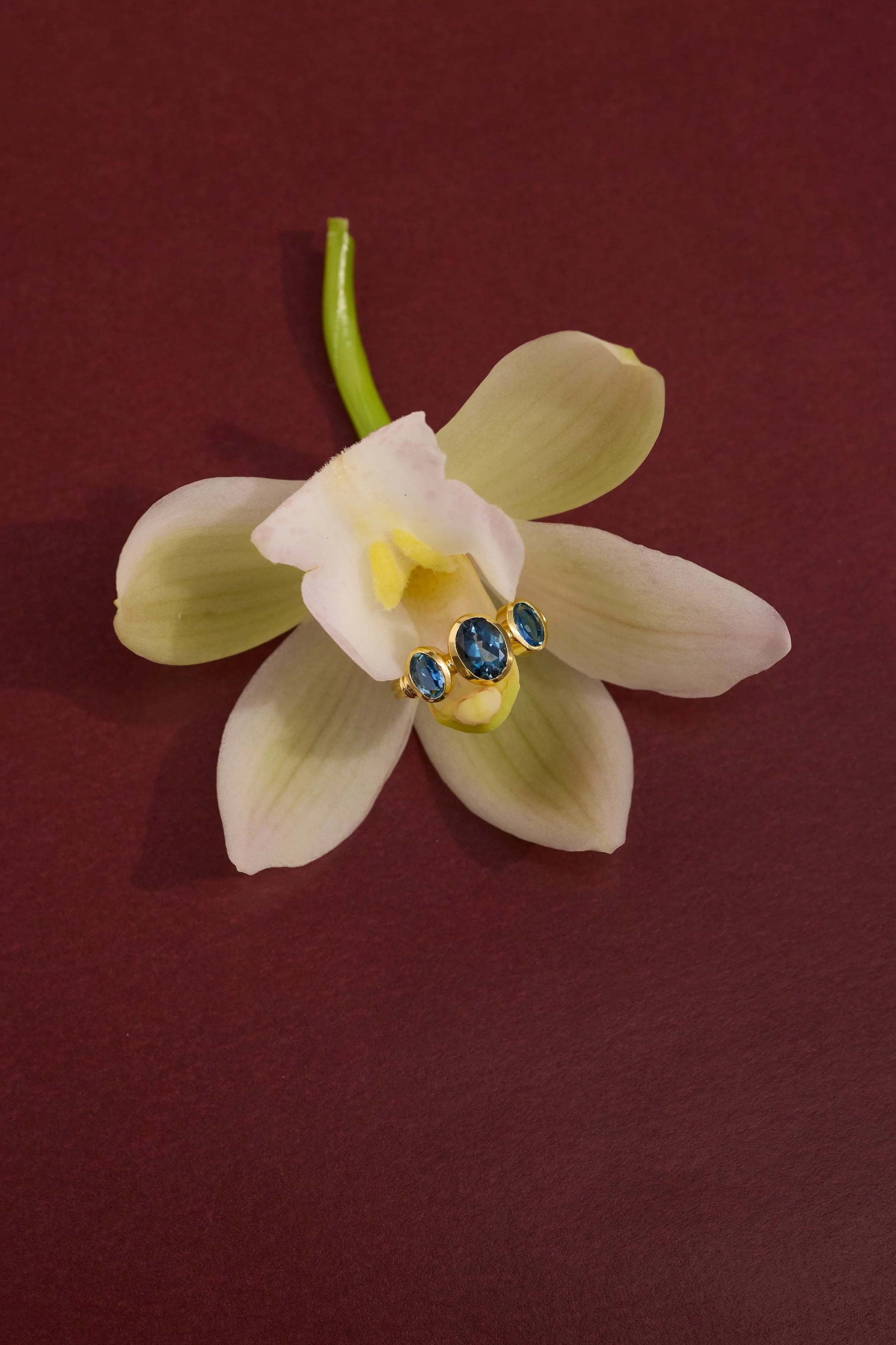 TONI MAY TRINITY RING - BLUE TOPAZ