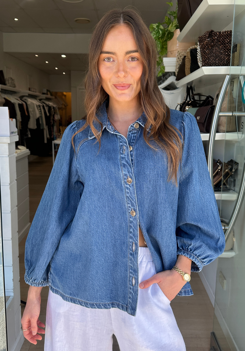 CERES LIFE LENNY SHIRT - FRESH INDIGO