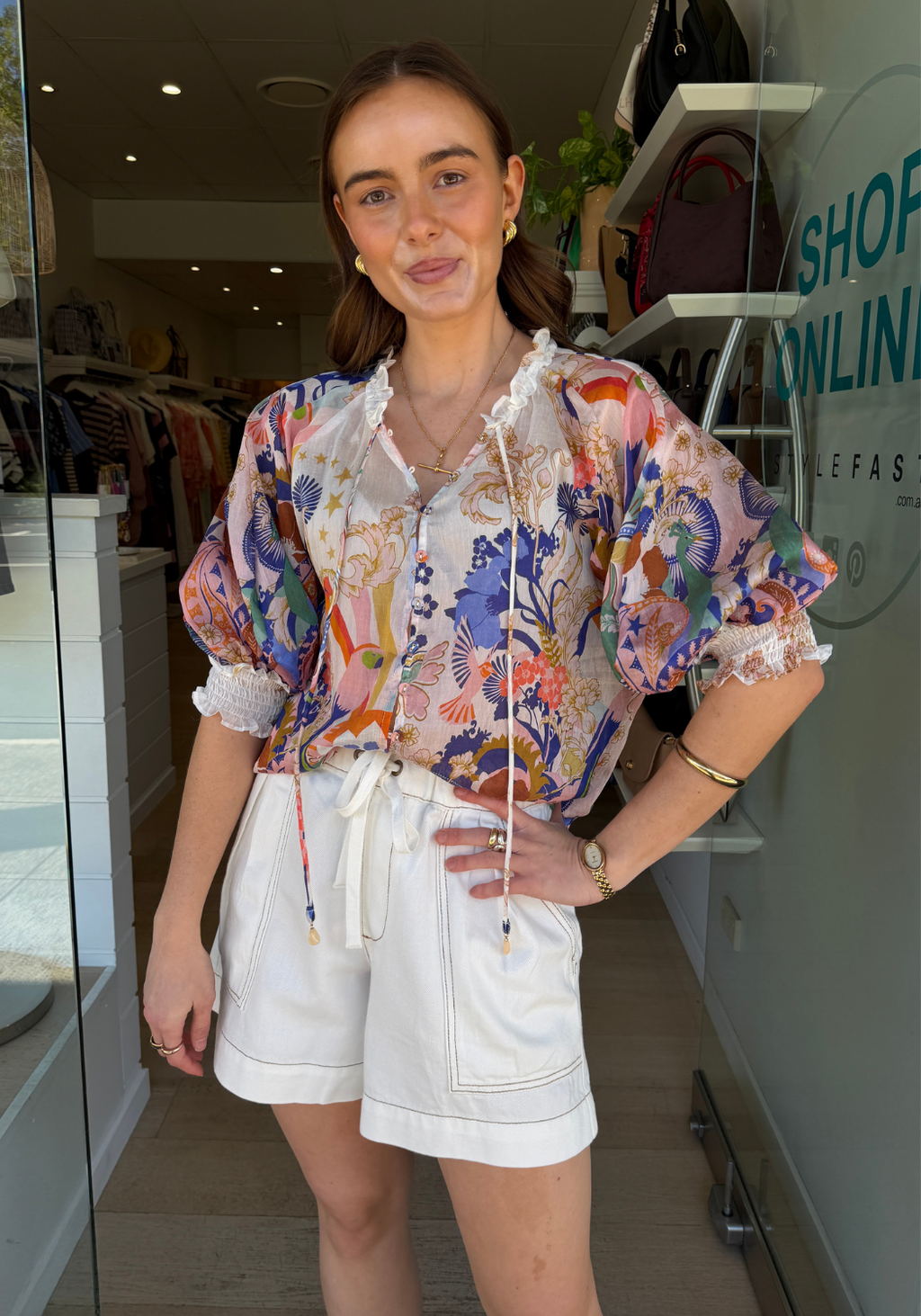 WILLA BLOUSE - MULTI PRINT