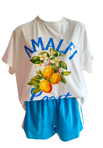 BY FRANKIE OVERSIZED TEE SHIRT SET - AMALFI PRINT