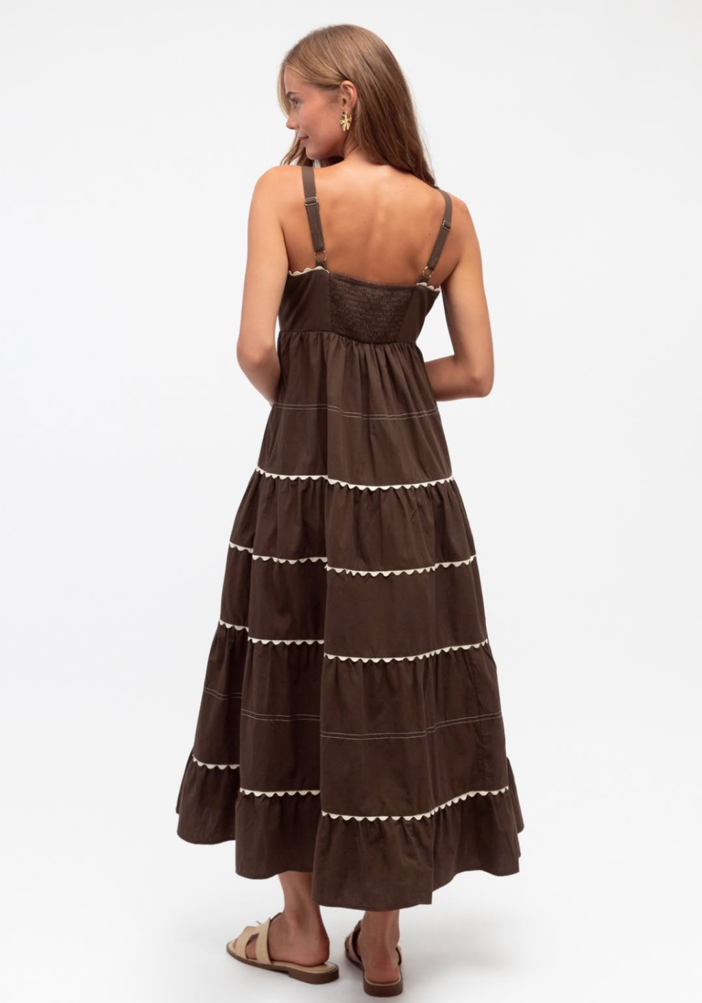 JACQ MIDI DRESS - MOCHA