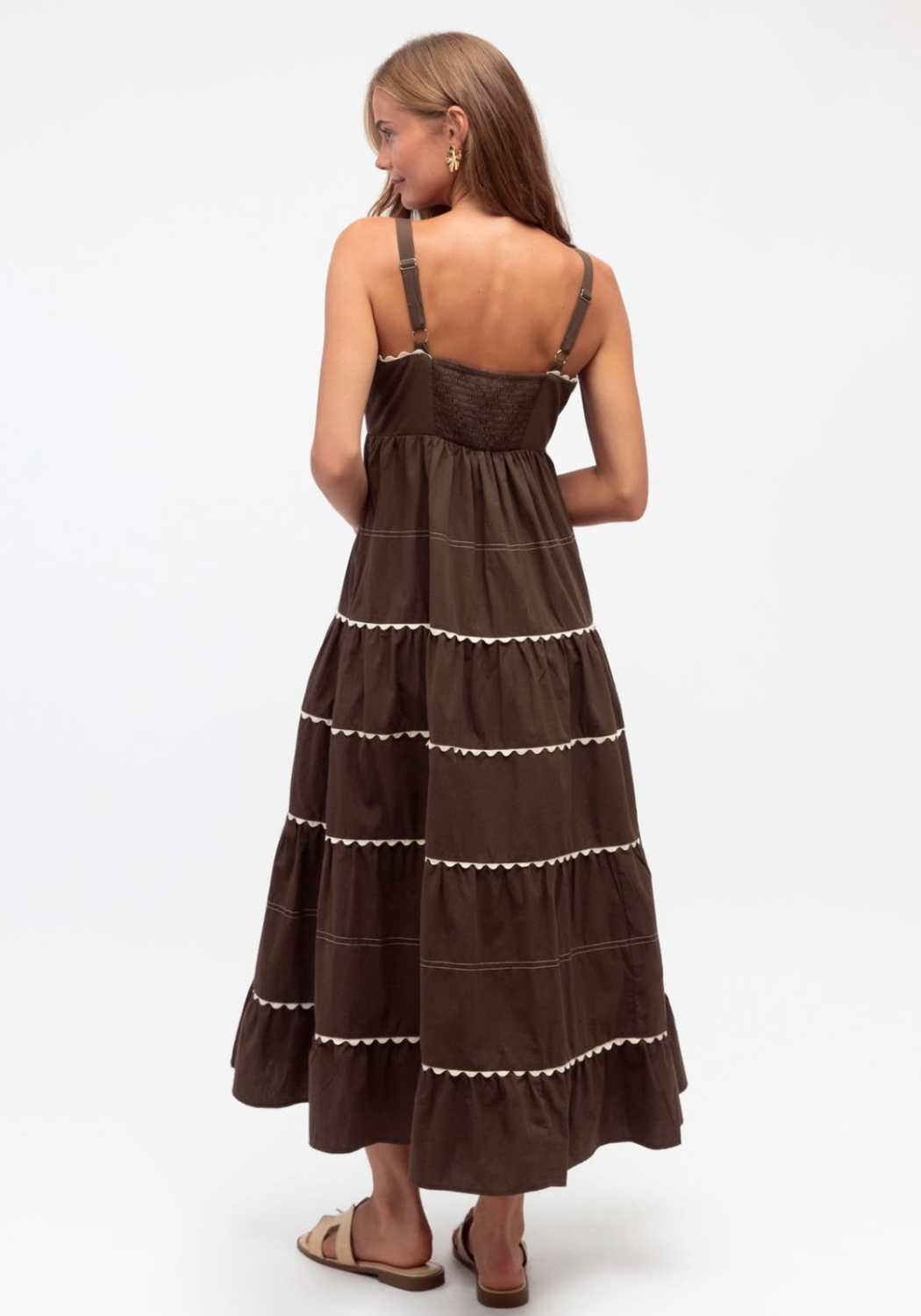 JACQ MIDI DRESS - MOCHA