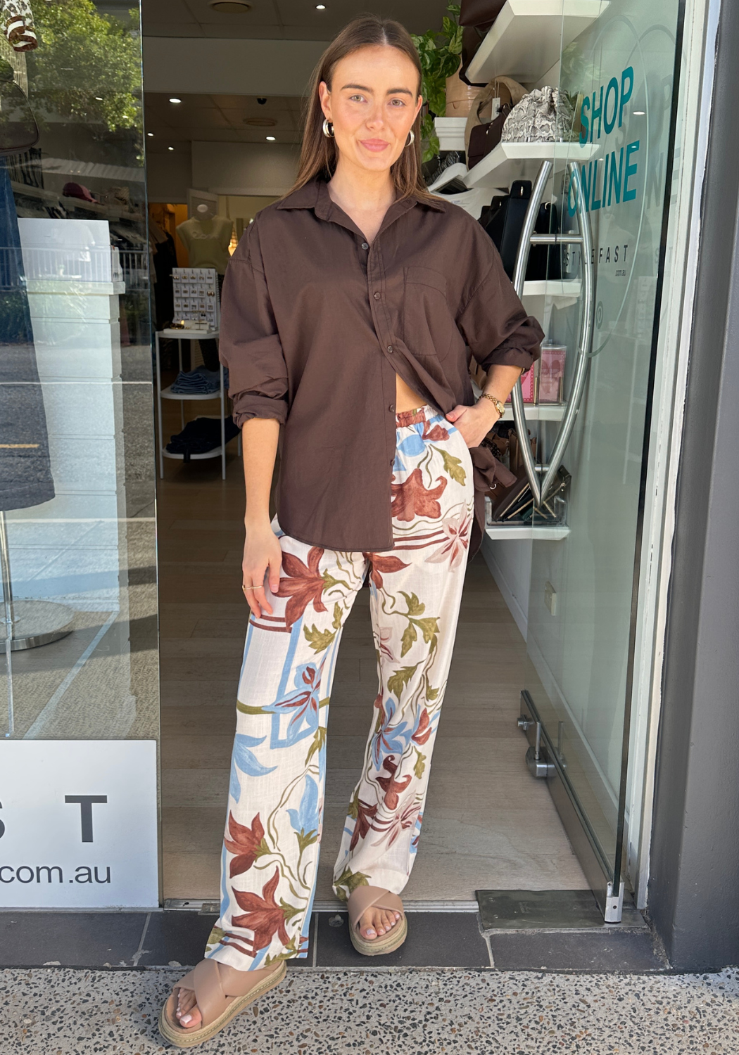 SADIE RELAXED PANTS - FLORAL PRINT