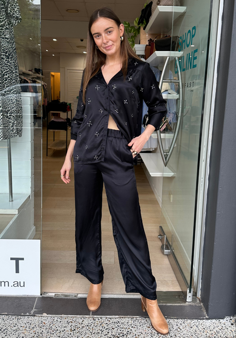 RUBYYAYA MUNCHEN PANT - BLACK