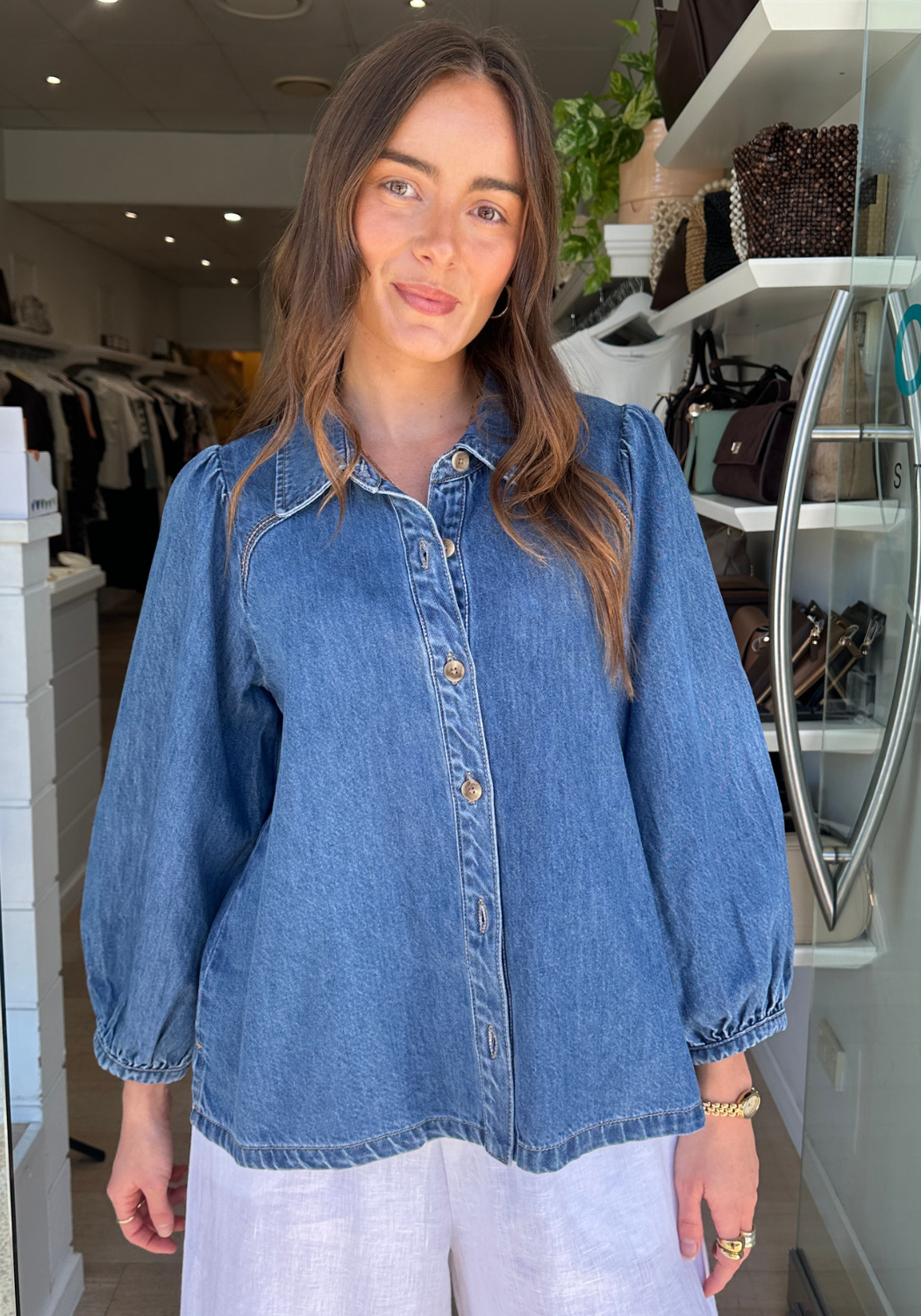 CERES LIFE LENNY SHIRT - FRESH INDIGO