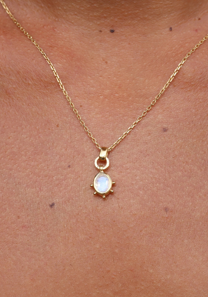 TONI MAY GIA MOONSTONE NECKLACE - GOLD