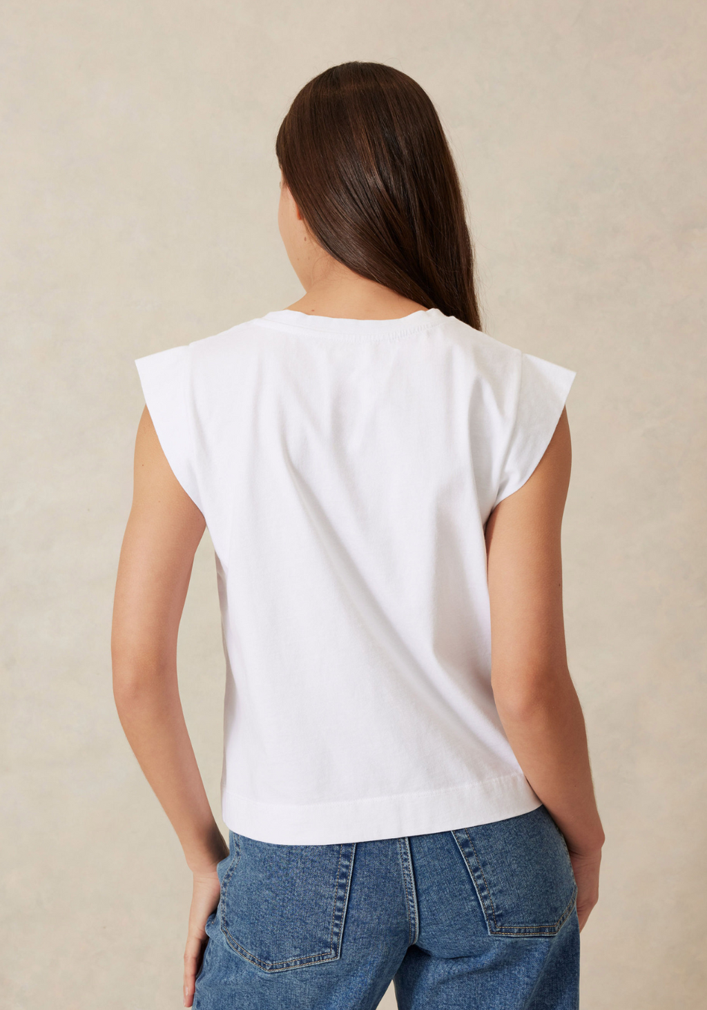 CERES LIFE EXTENDED SHOULDER TEE - WHITE