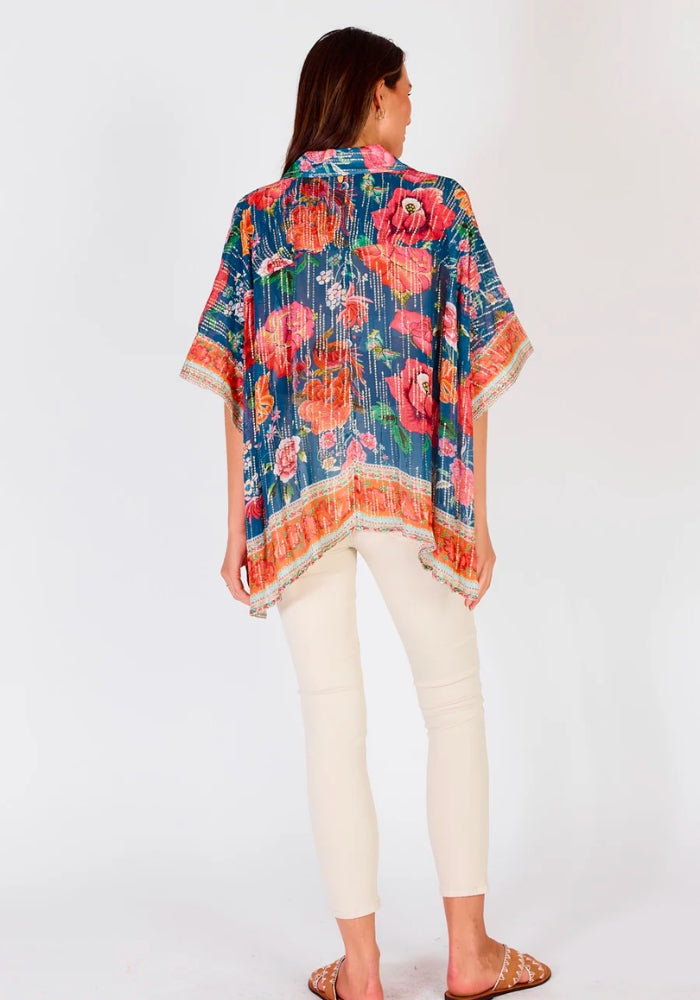 Load image into Gallery viewer, RUBYYAYA MEXICAN FLOWER SHIRT - MULTI PRINT